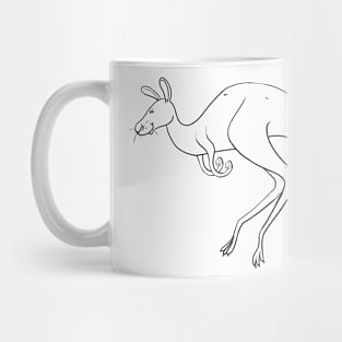 Kangaroo - Line Art Mug